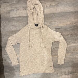 Abercrombie & Fitch Cream Hooded Cowl Neck Sweater